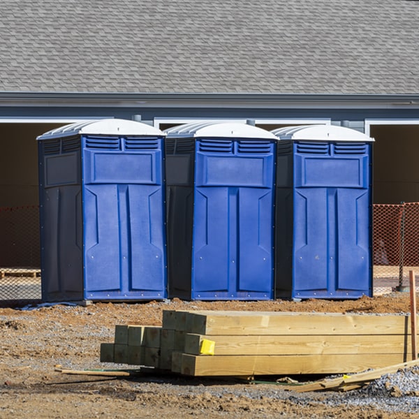 how can i report damages or issues with the portable restrooms during my rental period in Randolph